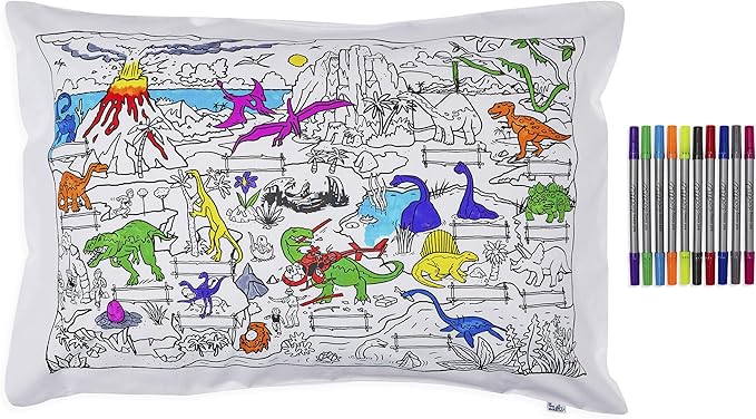 Coloring Pillowcase for Kids – Reusable DIY Pillow Cover by eatsleepdoodle