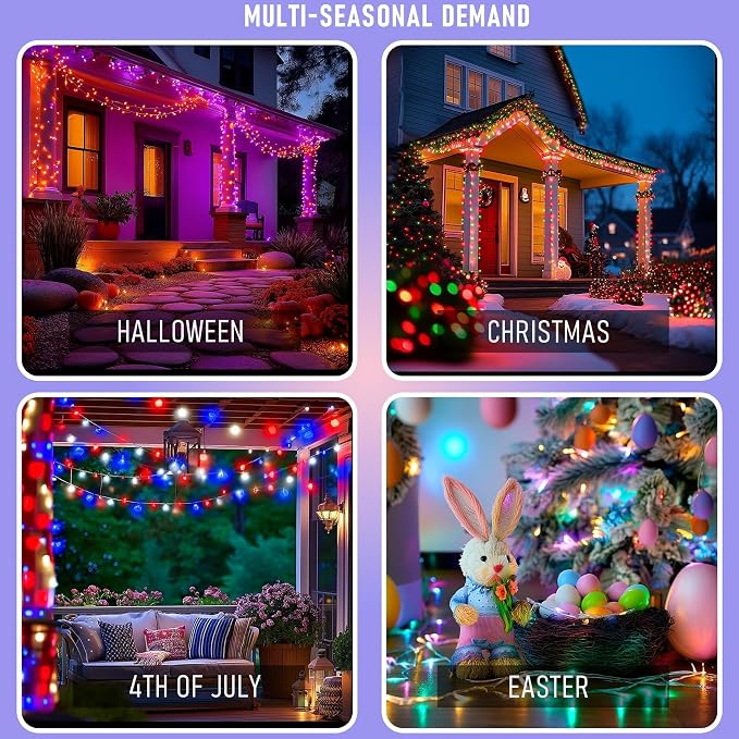 TW SHINE Smart Christmas Lights, 100 LED 33FT Color Changing Halloween String - Image 4