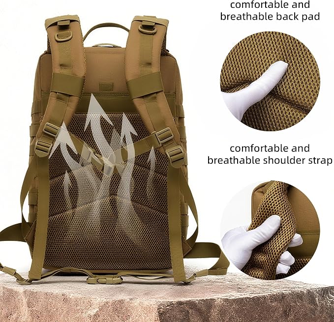 aiGear 50L Military Tactical Backpack 3 Days Assault Pack Large Day Backpack - Image 5