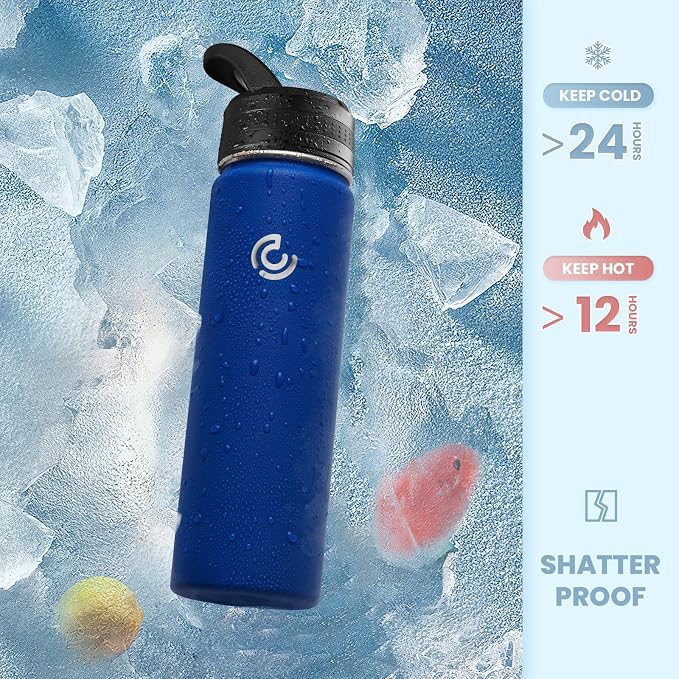 COKTIK 22oz Sports Water Bottle, Stainless Steel Water Bottle - Image 4