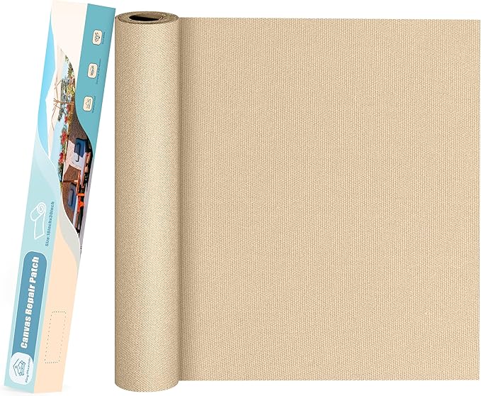 KING MOUNTAIN Canvas Repair Patch 16×30 Inch Self-Adhesive Waterproof Fabric by ForABetterHomeLife