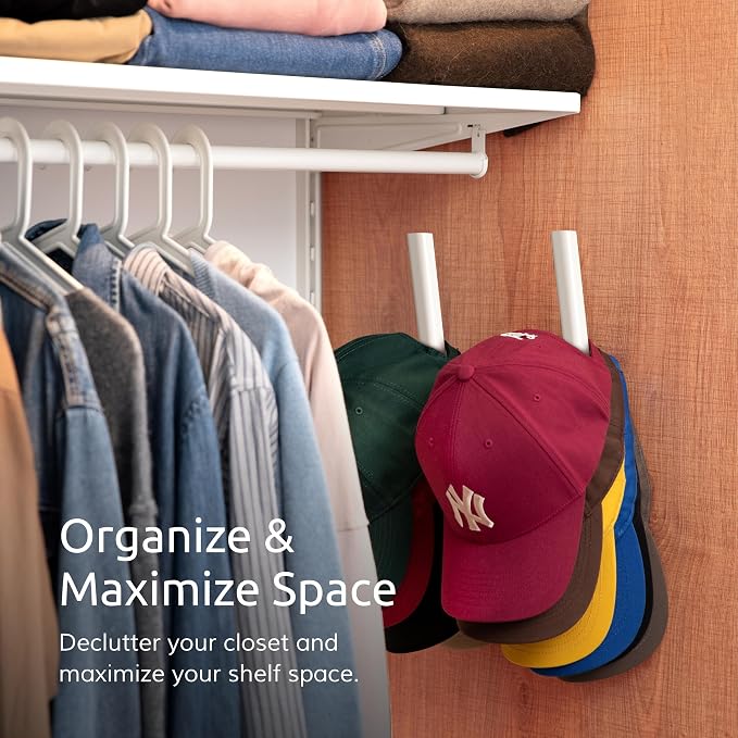 Ozueccr Hat Hook for Baseball Caps – Wall Mounted Vertical Hat Holder, Closet - Image 2