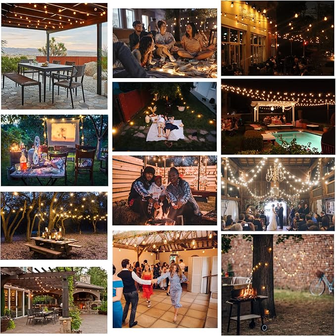 DAMAING Outdoor String Lights 50 FT Waterproof Patio Light String Lights - Image 7