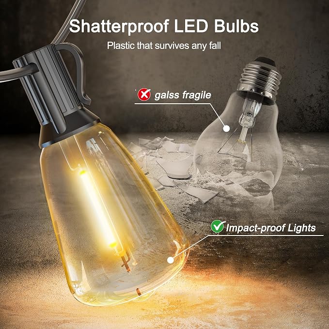 BLIATLUS 25FT Solar String Lights Outdoor Waterproof - Image 6