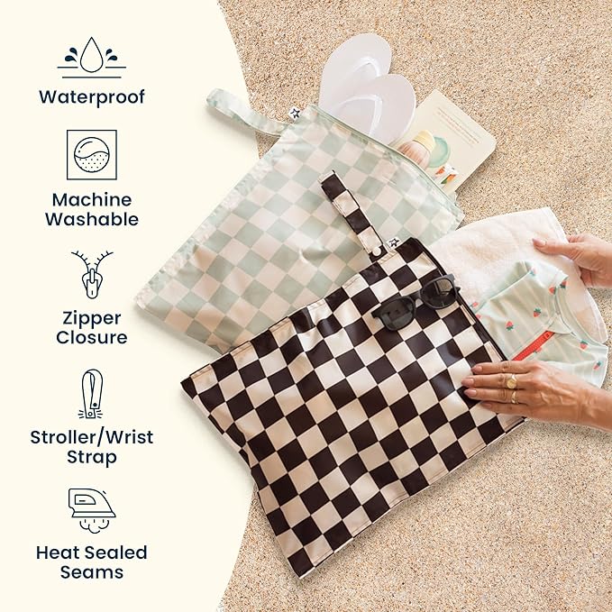 Tiny Twinkle Mess Proof Wet Bags | 2-Pack Reusable Waterproof Wet Bags - Image 5