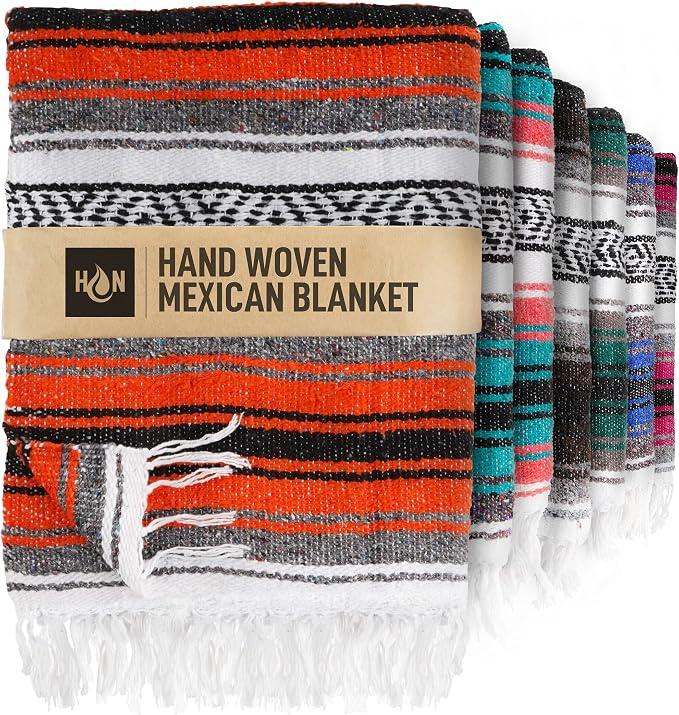 Hydration Nation Authentic Extra Large Mexican Blanket by ZulayKitchen