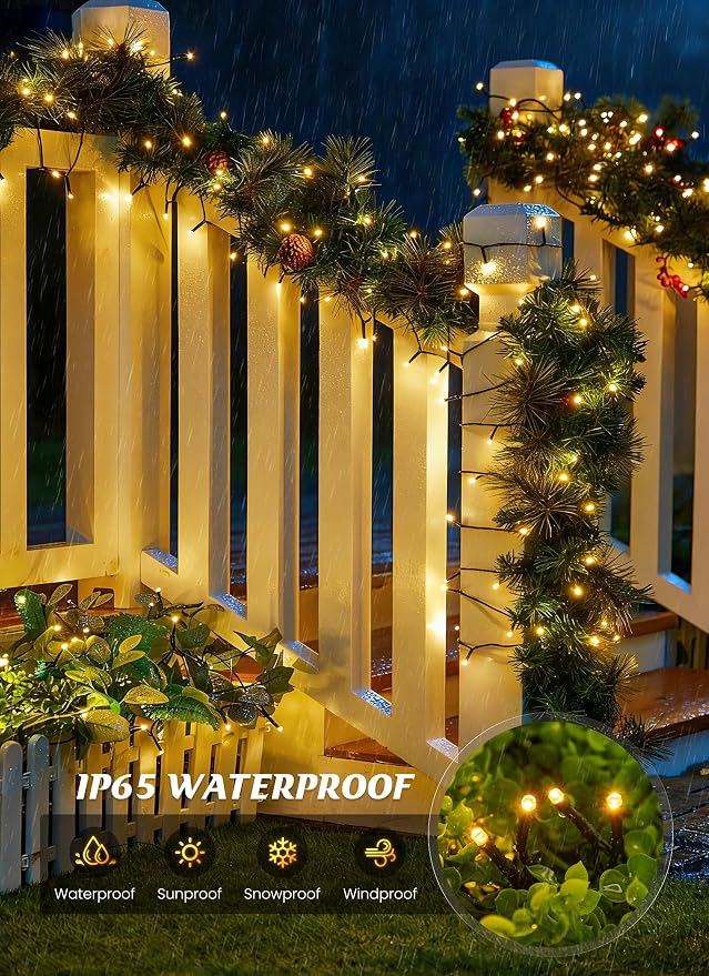 Brightown Solar String Lights Outdoor, 40FT 100 LED Solar Powered String Lights - Image 4