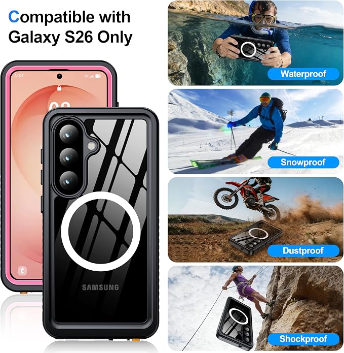 ANTSHARE for Samsung Galaxy S26 Case Waterproof, Built-in Lens & Screen - Image 8