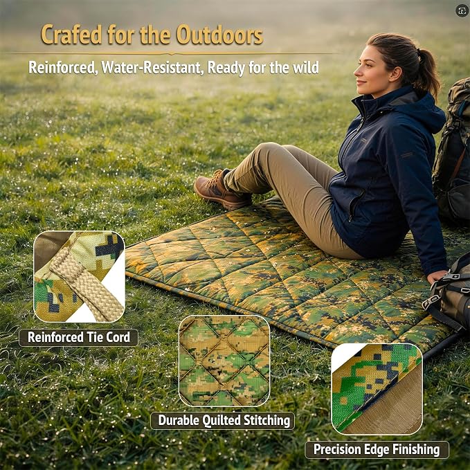 Insulated Camping Blanket | Military Poncho Liner - Image 5