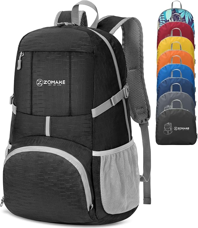 ZOMAKE Lightweight Packable Backpack 35L, Light Foldable Backpacks Water by ZOMAKE