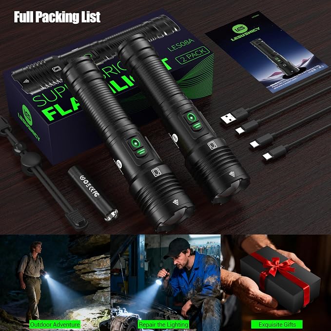 Rechargeable Flashlights High Lumens 100000 - Image 8