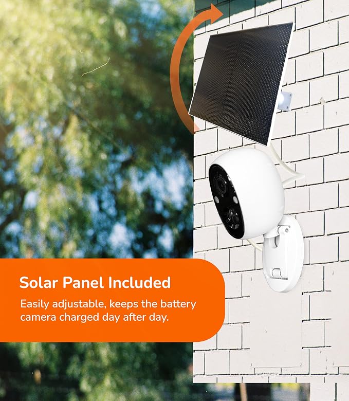 SensForge 2.5K Solar Powered Outdoor Battery Camera, Dual-Band WiFi, Free AI - Image 3