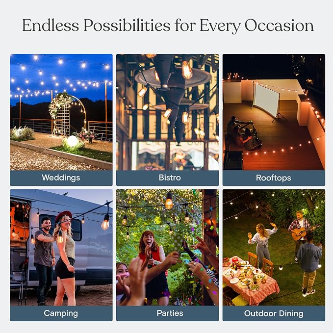 Brightech Ambience Pro Solar Powered Outdoor String Lights -27 ft Commercial - Image 7