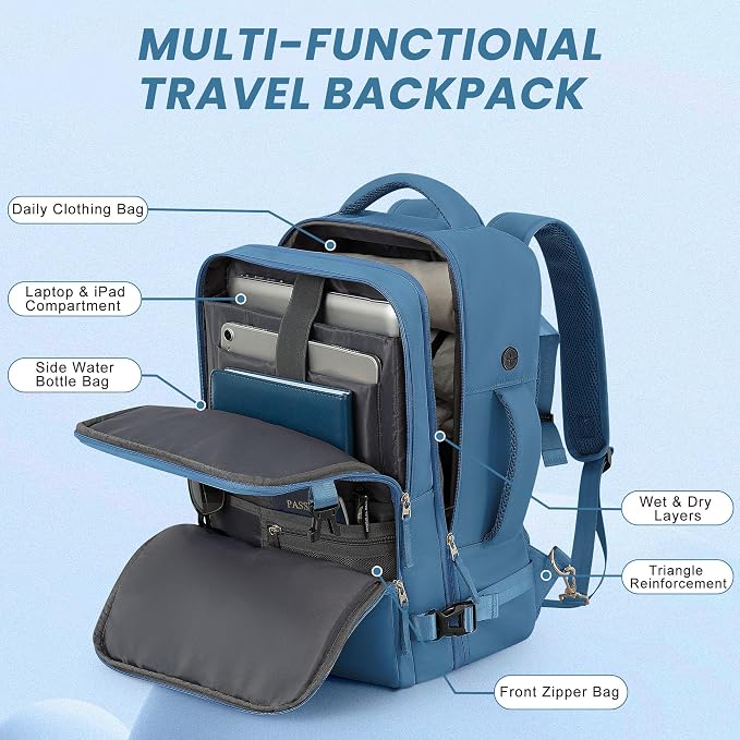 Sinaliy Travel Backpack, Carry on Flight Approved Backpack - Image 4