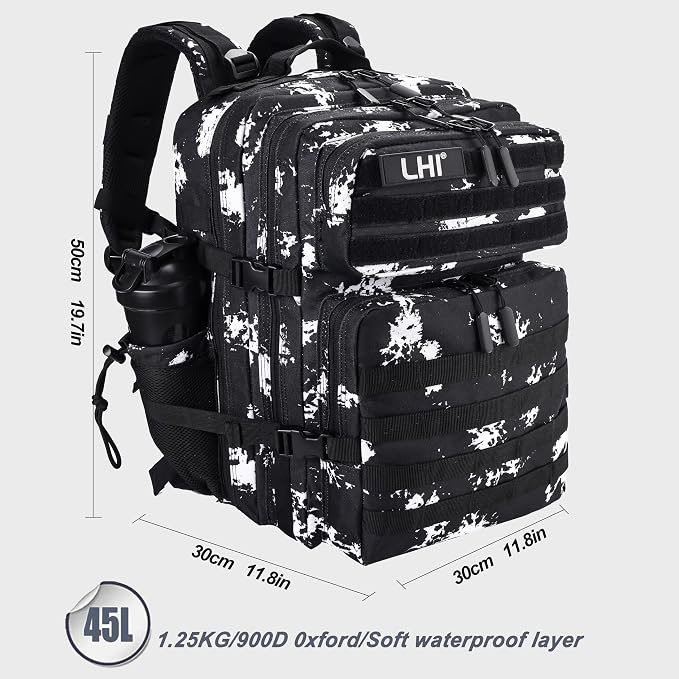 LHI Military Tactical Backpack for Men and Women 45L Army 3 Days Assault Pack - Image 2