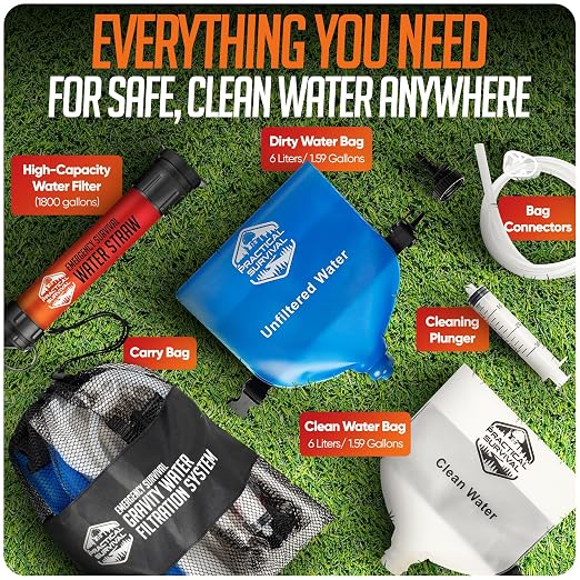 Gravity Water Filtration System – 2 High Capacity Lightweight Hanging Bags - Image 5