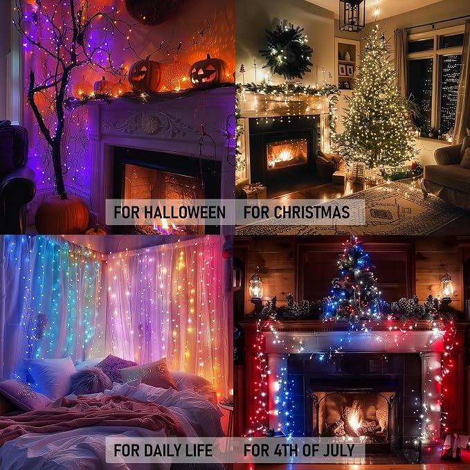Dazzle Bright Smart Christmas String Lights, 98FT 300 LED RGB Color Changing - Image 3