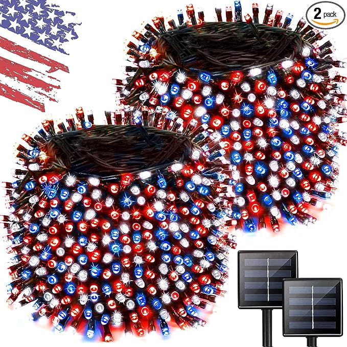 2 Pack 480 LED Solar String Lights by Albelt