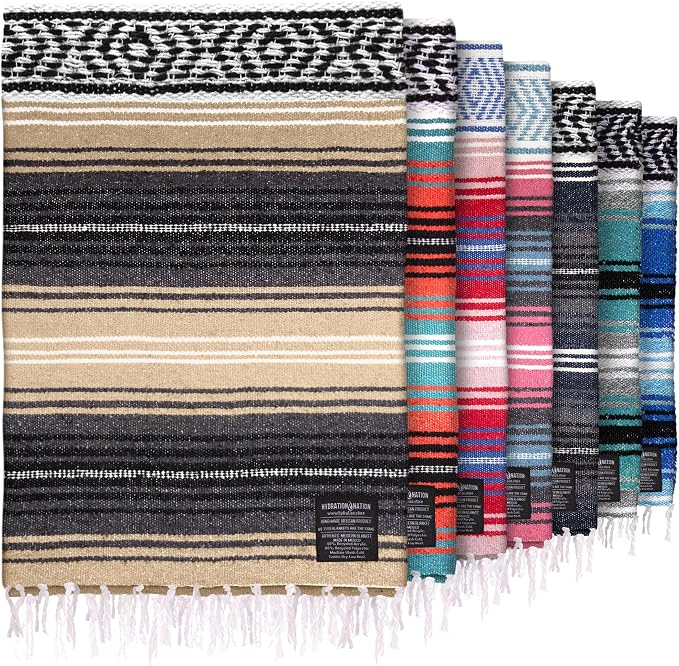 Authentic Large Handwoven Mexican Blanket by ZulayKitchen
