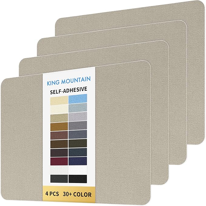 KING MOUNTAIN Canvas Repair Patch 9 x11 Inch 4 Pcs Self-Adhesive Waterproof by ForABetterHomeLife