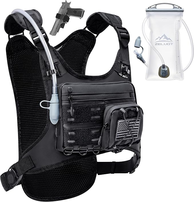 Zelvot Running Vest with 2L Water Bladder, Hydration Backpack, U.S. Original by Zelvot
