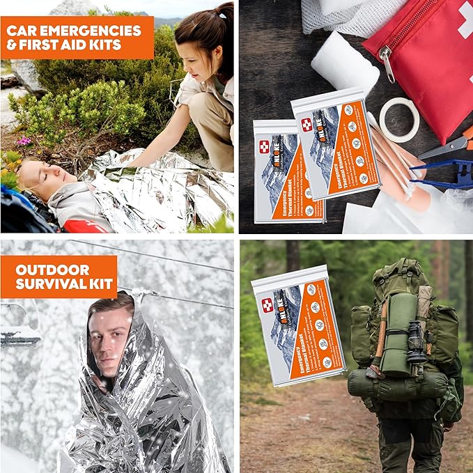 ANLOKE Emergency Blankets Mylar Thermal Blanket- of Gigantic Space Blanket 82 * - Image 6