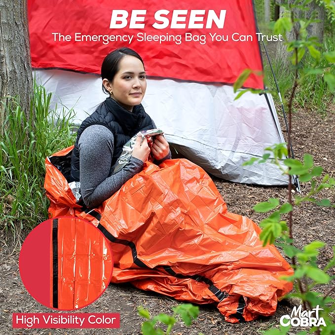 Emergency Sleeping Bag for Survival Gear and Supplies Life Bivy Sack Waterproof - Image 6