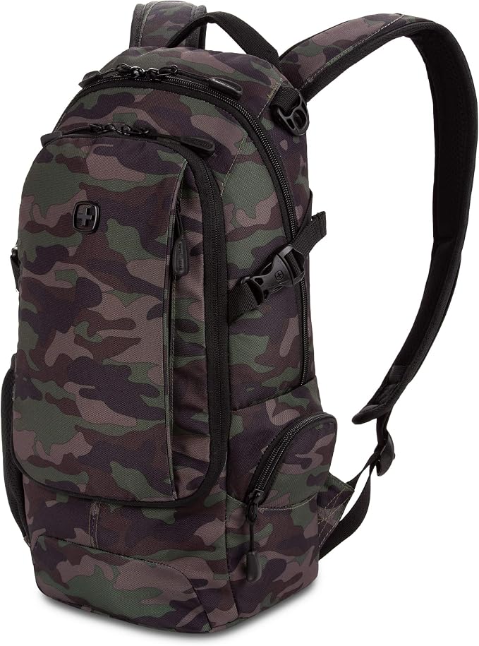 SwissGear 3598 Backpack, Narrow Daypack, Camo/Green by SwissGear