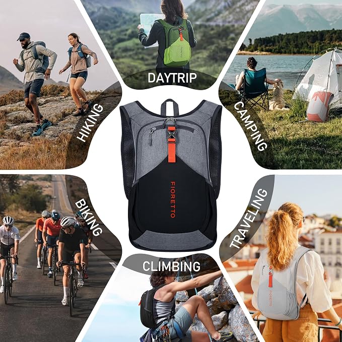 FIORETTO 15L Hiking Backpack for Women Men Mini Packable Backpack Lightweight - Image 7
