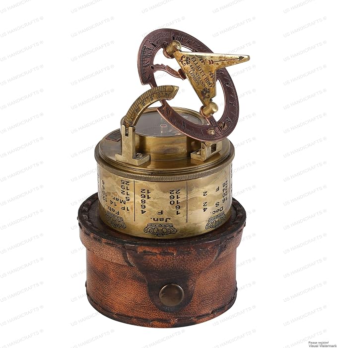Vintage Brass Sundial Compass by USHandicrafts
