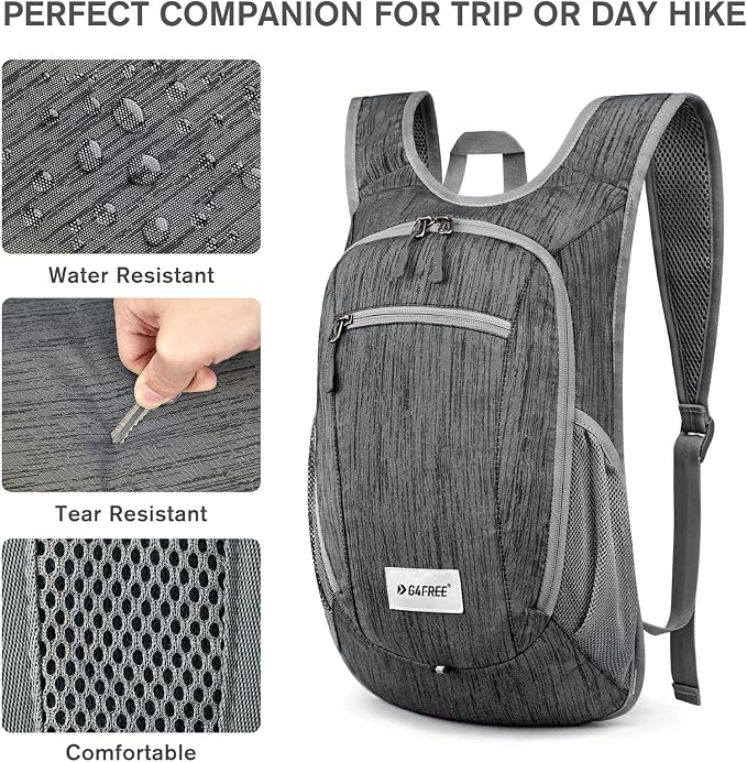G4Free 10L/15L Hiking Backpack Lightweight Packable Hiking Daypack Small Travel - Image 5