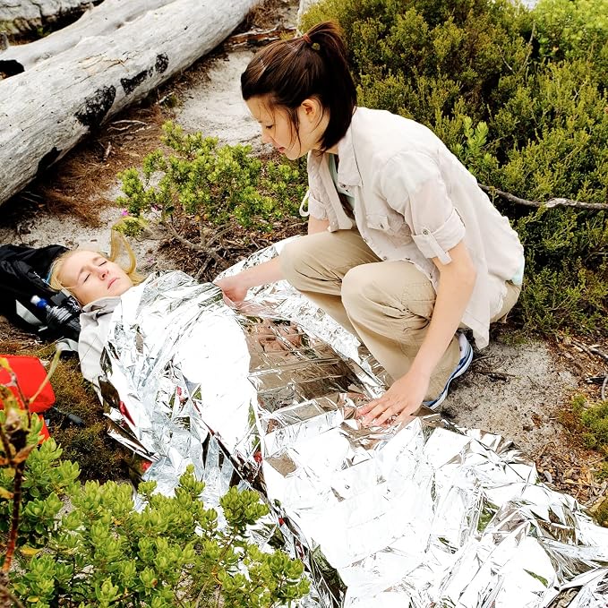 Chumia Emergency Thermal Blanket Bulk 83 x 63 Gigantic Foil Space Blanket - Image 7