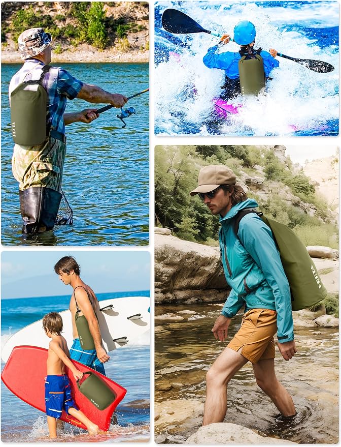 HEETA Waterproof Dry Bag for Women Men, 5L/10L/20L/30L/40L Roll Top Lightweight - Image 5