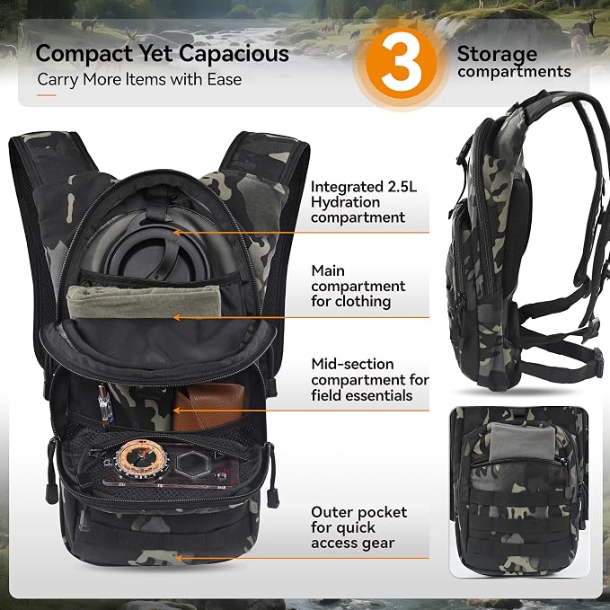 MARCHWAY Tactical Molle Hydration Pack - Image 3