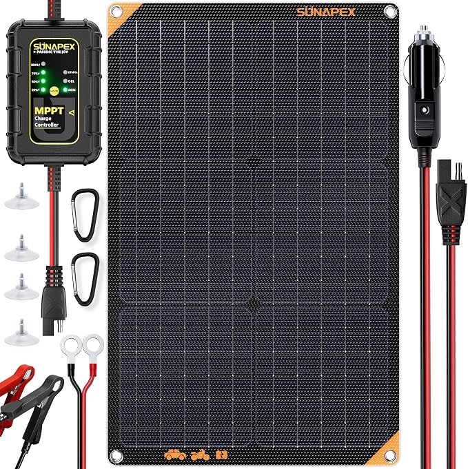 SUNAPEX 12V 30 Watt Solar Trickle Charger Maintainer by SUNAPEX-PASSINGTHEJOY