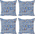 Ambesonne Evil Eye Throw Pillow Cushion Case Pack of 4, Traditional Turkish by Ambesonne
