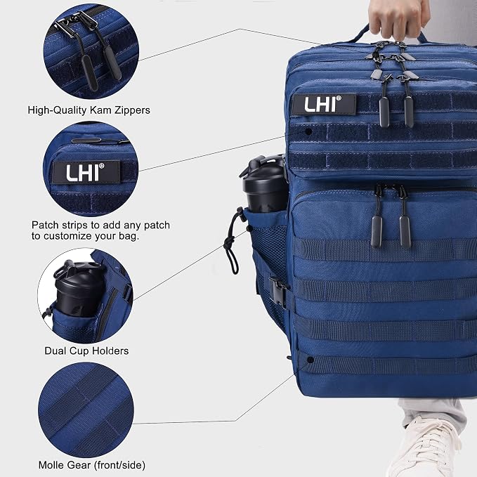 LHI Military Tactical Backpack for Men and Women 45L Army 3 Days Assault Pack - Image 7