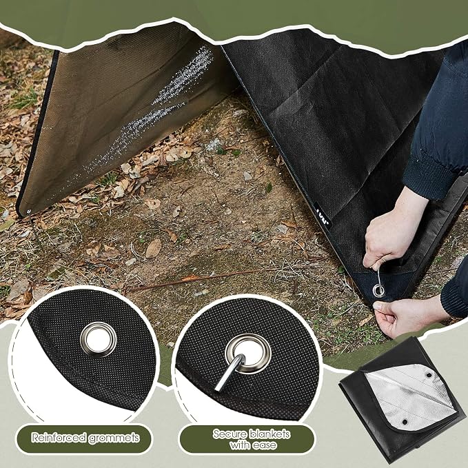 Kingdder 2 Pcs Heavy Duty Emergency Blankets - Image 4
