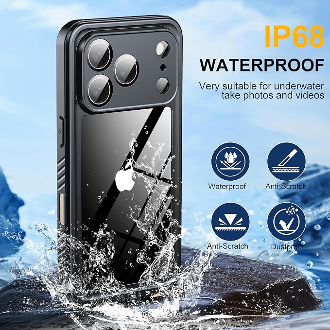 ANTSHARE for iPhone 17 Pro Case, IP68 Waterproof Shockproof Case, - 12 FT - Image 3