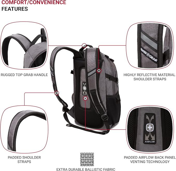 SwissGear 3598 Backpack, Narrow Daypack - Image 2