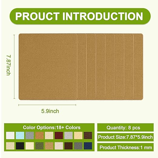 Besezx Canvas Repair Patch, Outdoor Gear Patch, 7.87x5.9 Inches 8PCS, - Image 2