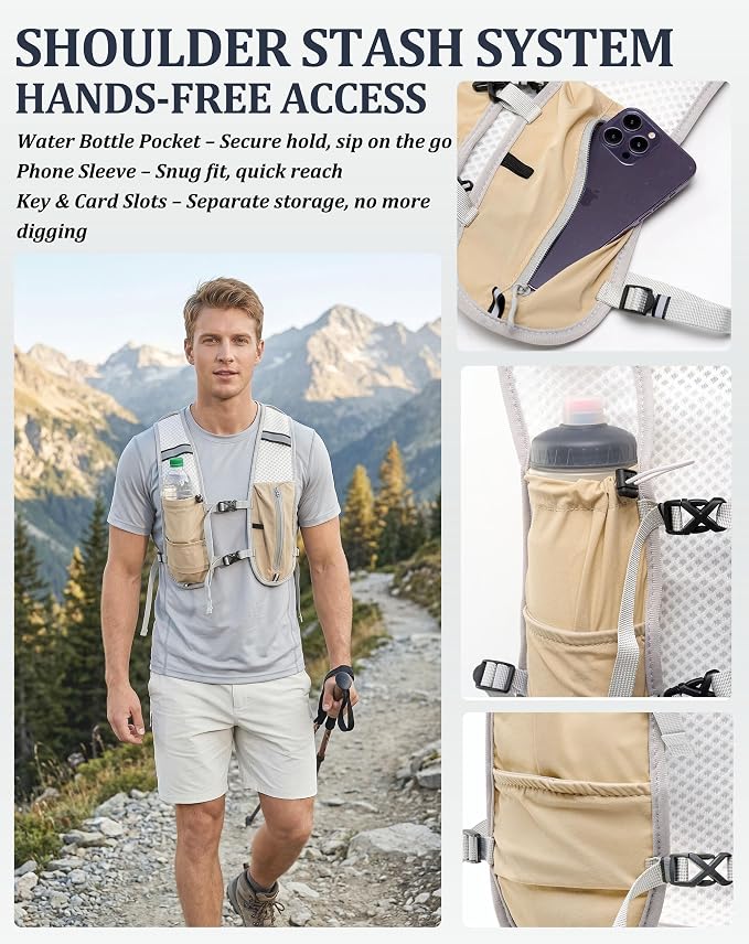 Small Lightweight Hiking Backpack, 3D Breathable Mesh Backpack - Image 4