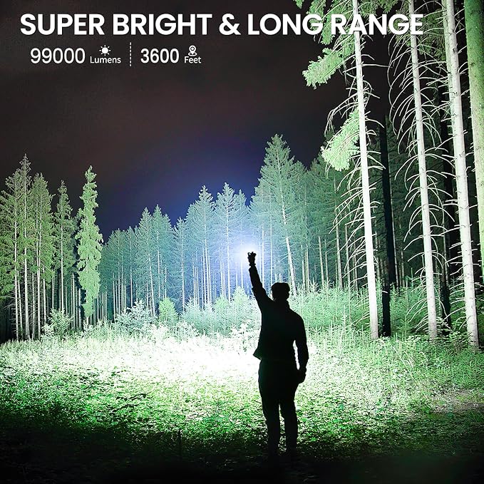 Rechargeable Flashlights High Lumens, 000 Lumen Brightest Led Flashlight - Image 2