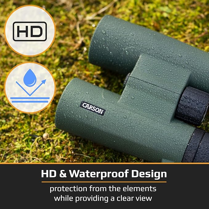 Carson RD Series 8x26mm Open-Bridge Waterproof Compact Binoculars - Image 6