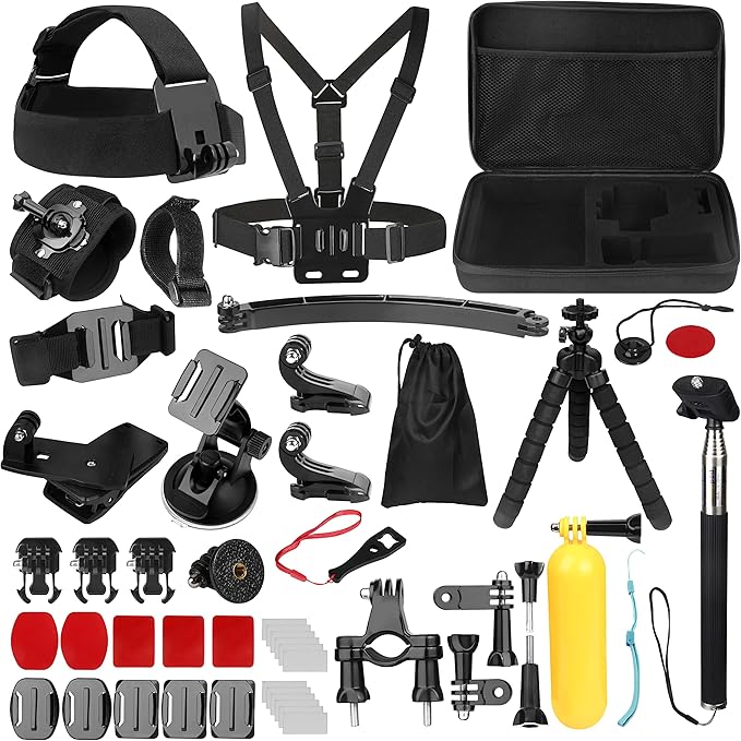 Action Cameras Accessory Kit, Bonvvie 50-in-1 Sports Camera Accessory Kit by Bonvvie