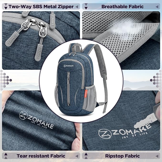 ZOMAKE Ultra Lightweight Packable Backpack 10L, Small Foldable Backpacks Hiking - Image 5