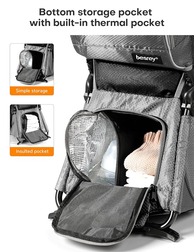 besrey Baby Backpack Carrier, Toddler Hiking Backpack - Image 3
