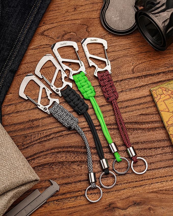 KeyUnity KC04 Paracord Keychain Carabiner Clip, Braided Lanyard - Image 6