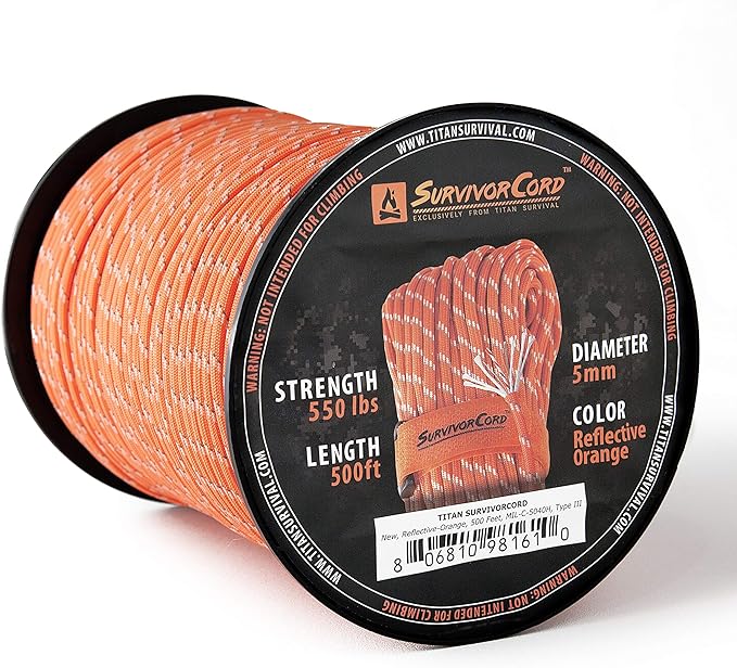 TITAN Survival Patented Paracord 550 - 25ft by SurvivorCord