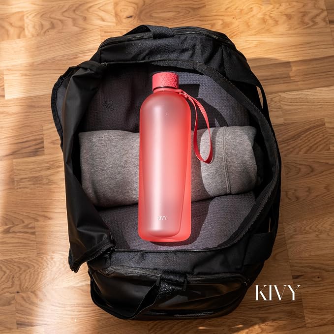 KIVY Large Water Bottle 50oz Fits Backpack & Cupholder - Image 2